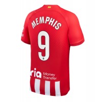 Atletico Madrid Memphis Depay #9 Hjemmebanetrøje 2023-24 Kortærmet